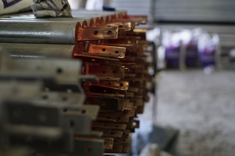 Pipe electrodes with GI and copper strip in stock